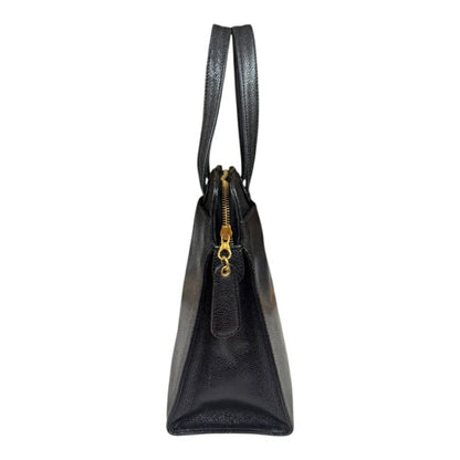 Chanel Petite Shopping Tote, Black, Leather, handbag
