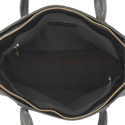 Chanel Petite Shopping Tote, Black, Leather, handbag