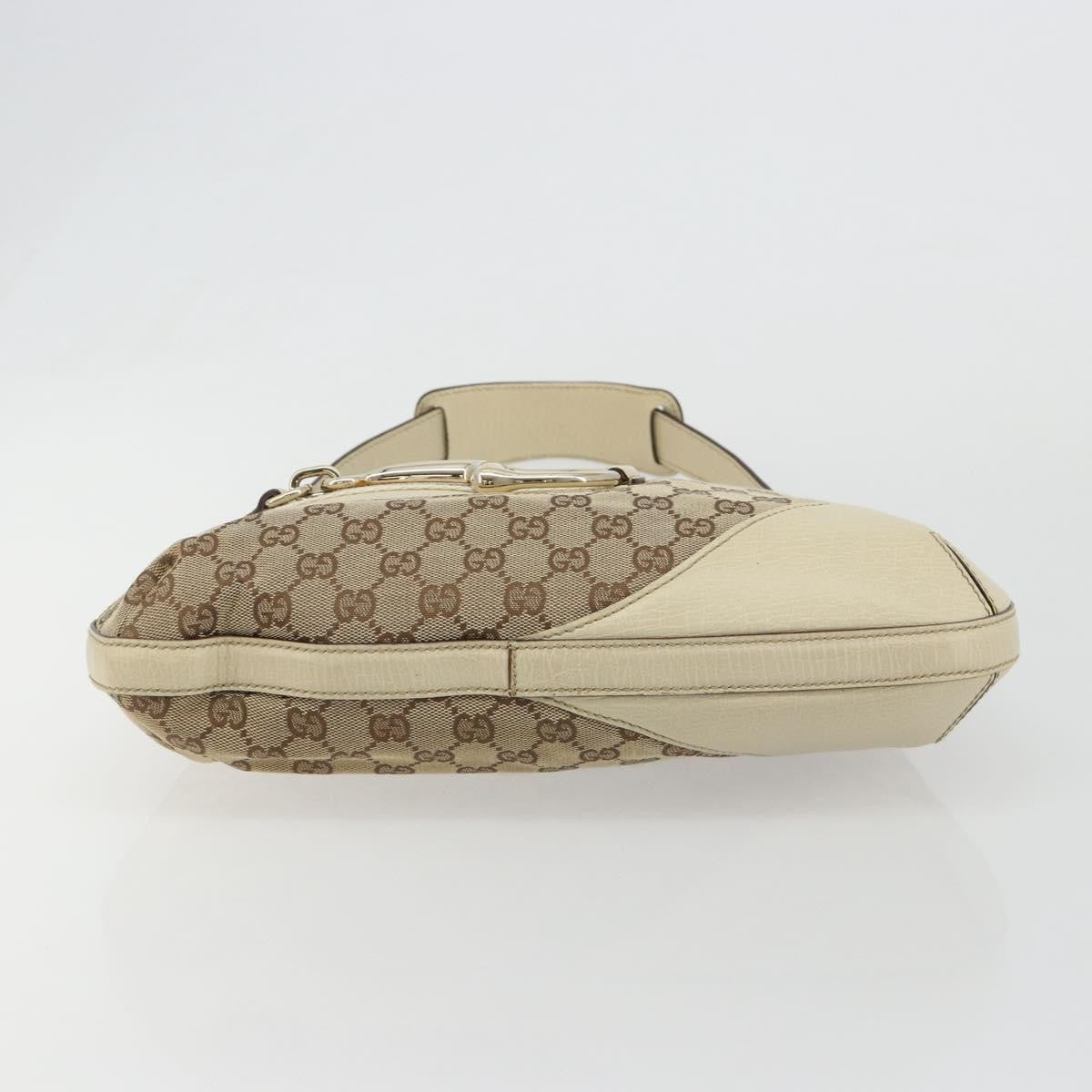Gucci Hasler Hobo GG Canvas, Beige, Canvas, Shoulder Bag