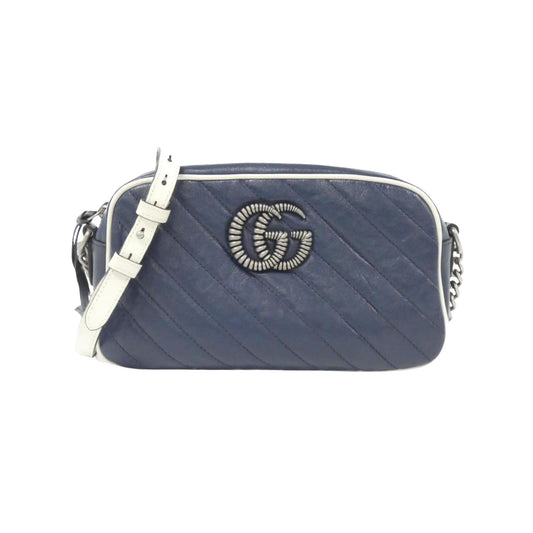 Gucci Marmont, Navy, Leather, shoulder