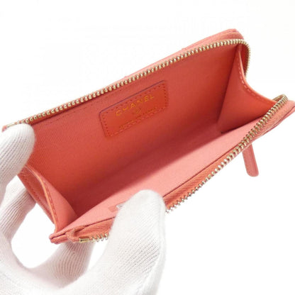Chanel Zip around wallet, Pink, Leather, wallet