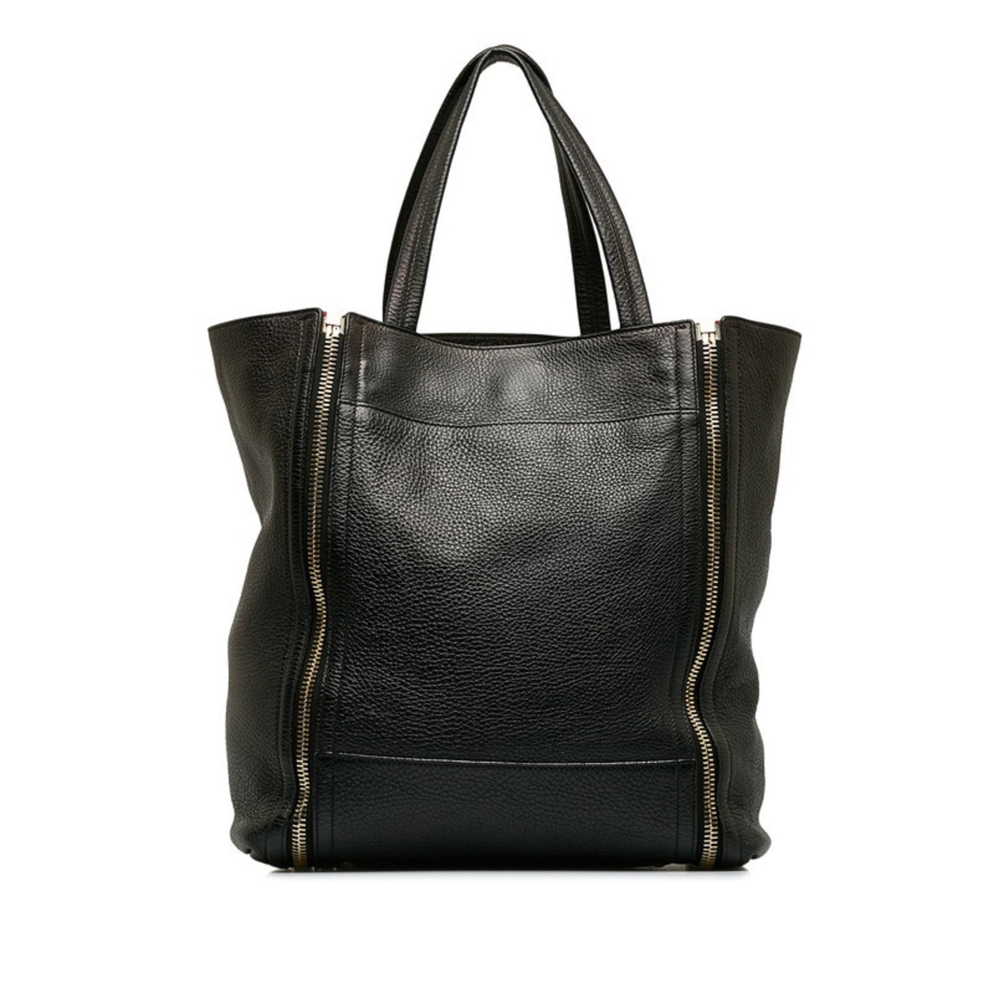 Salvatore Ferragamo Gancio, Black, Leather, tote
