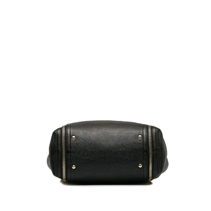 Salvatore Ferragamo Gancio, Black, Leather, tote