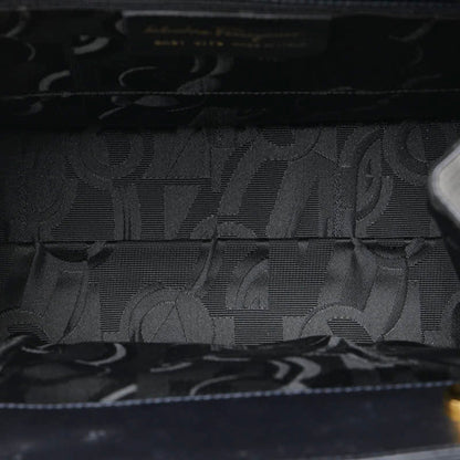 Salvatore Ferragamo Vara, Navy, Leather, handbag