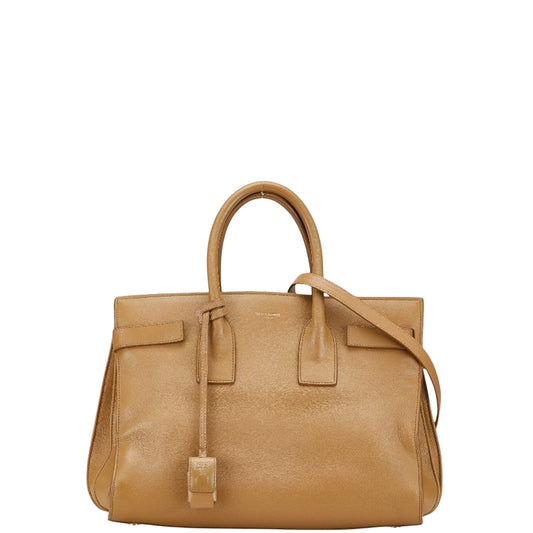 Saint Laurent Sac de jour, Beige, Leather, handbag