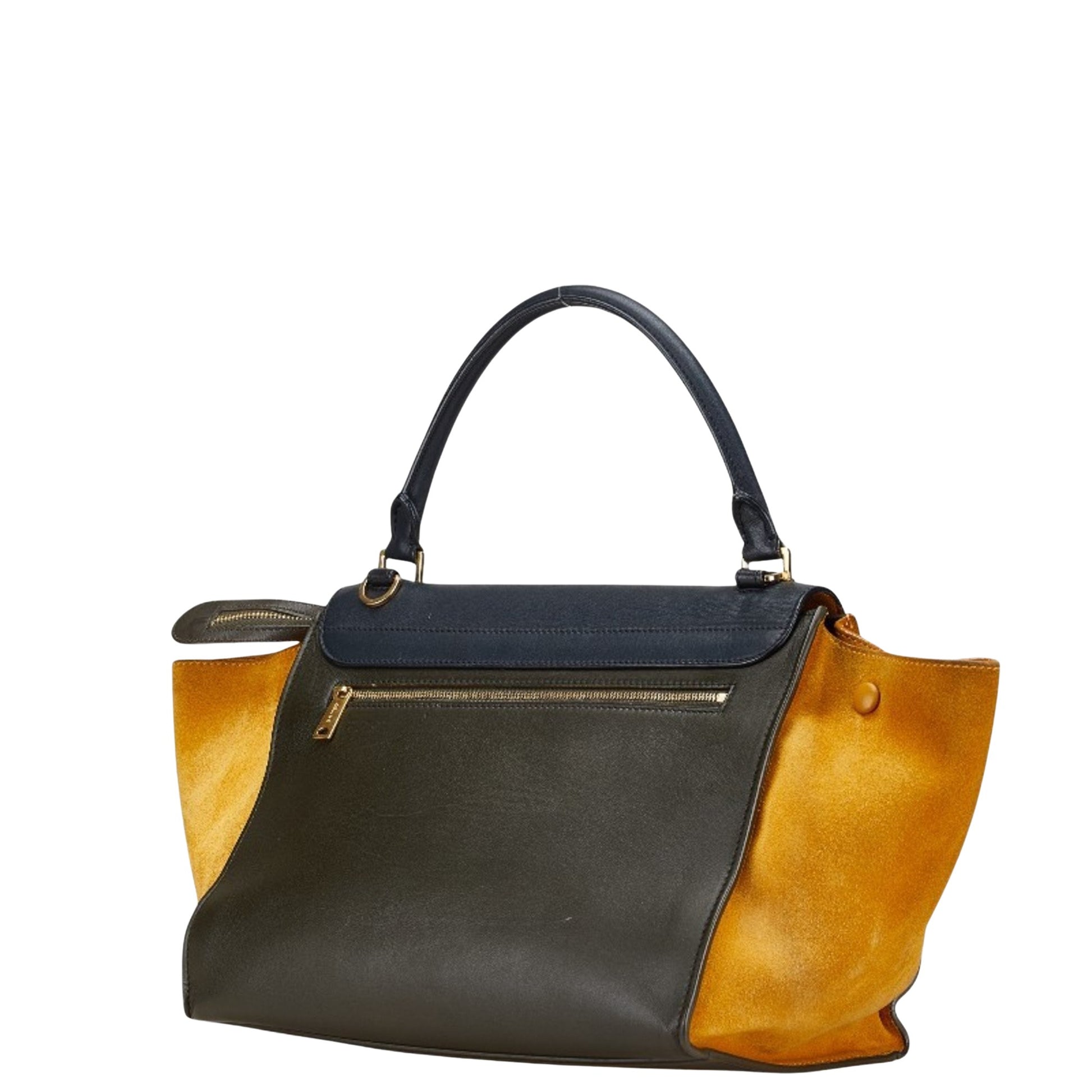 Céline Trapèze, Multicolour, Leather, handbag