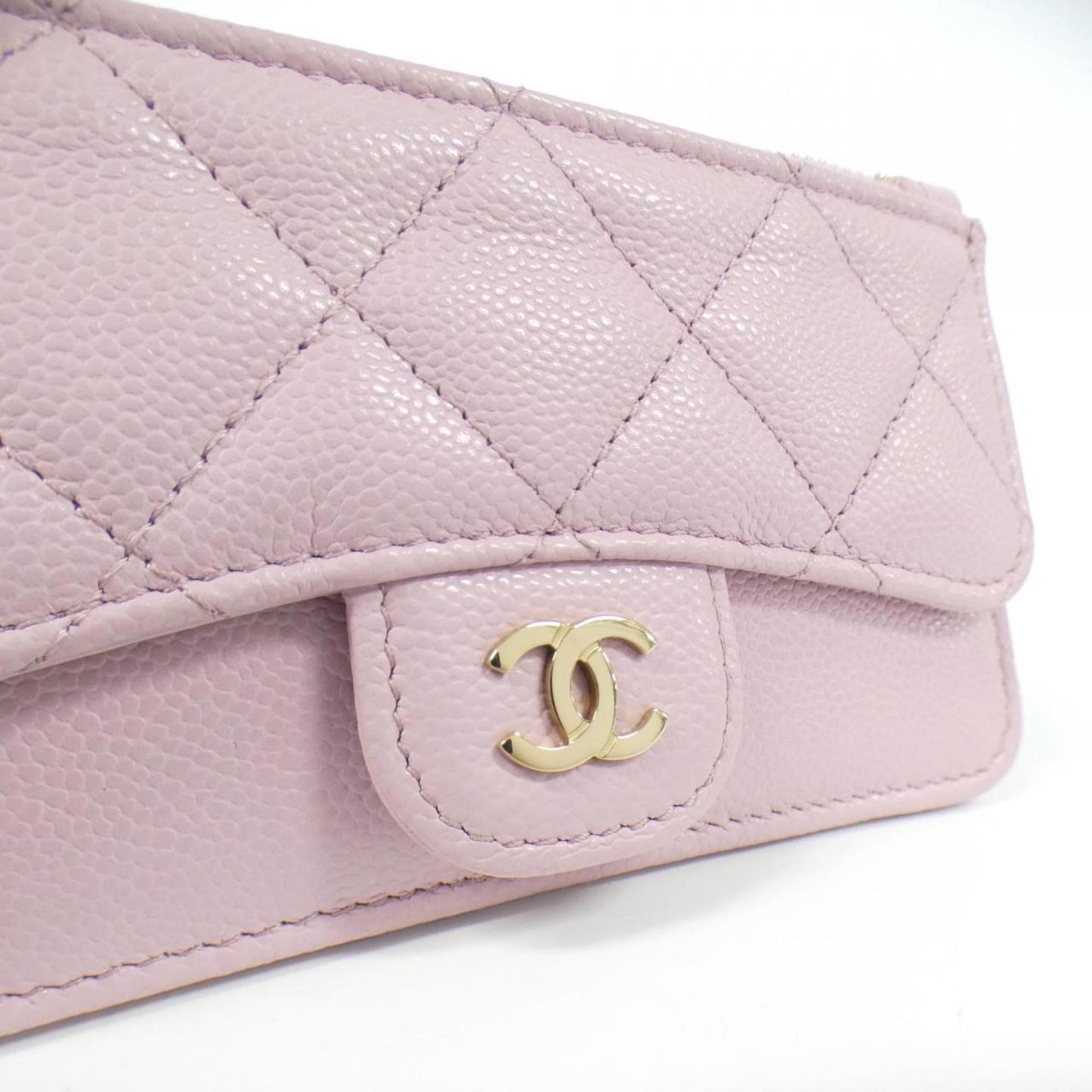 Chanel, Pink, Leather, wallet