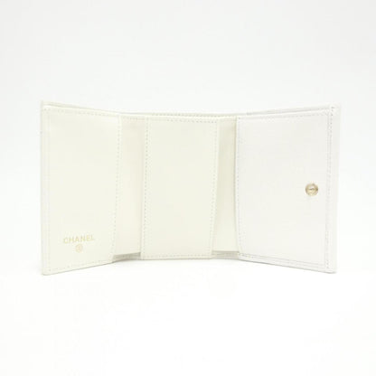 Chanel Timeless/classique, White, Leather, wallet