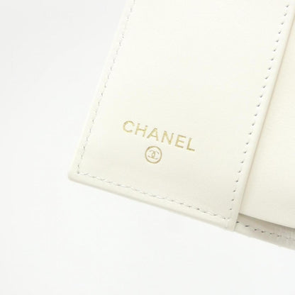 Chanel Timeless/classique, White, Leather, wallet
