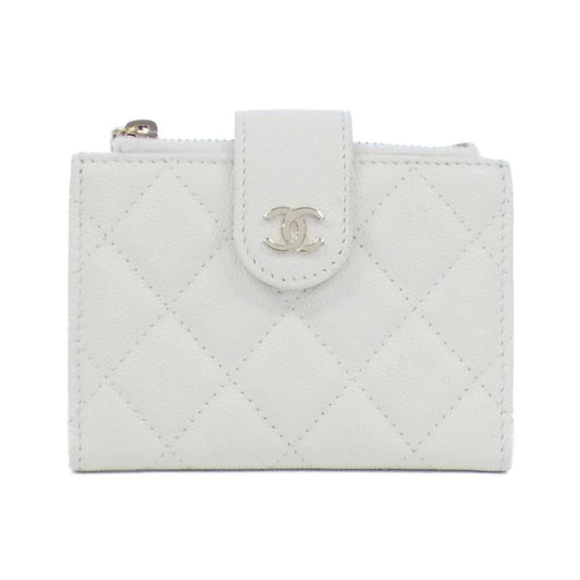 Chanel Timeless/classique, White, Leather, wallet