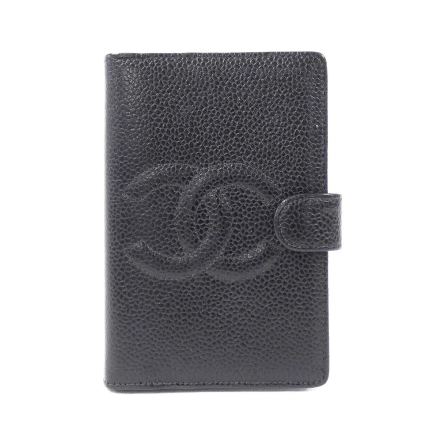 Chanel Coco Mark, Black, Leather, wallet