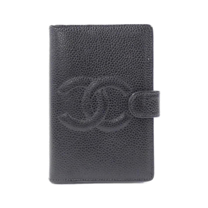 Chanel Coco Mark, Black, Leather, wallet