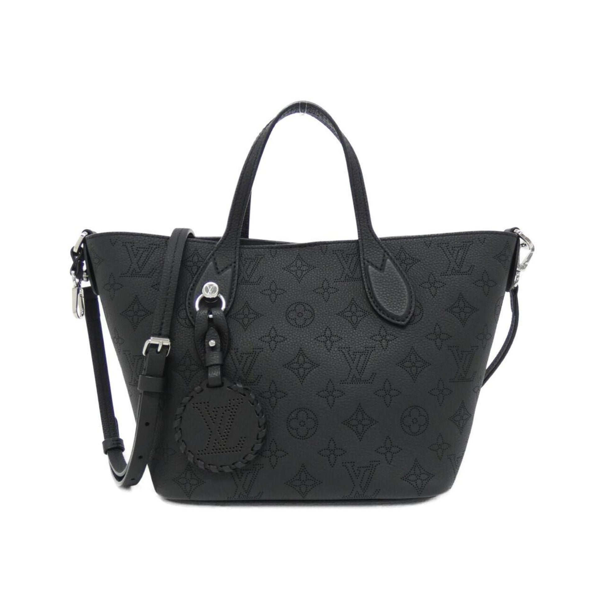 Louis Vuitton Blossom, Black, Leather, handbag