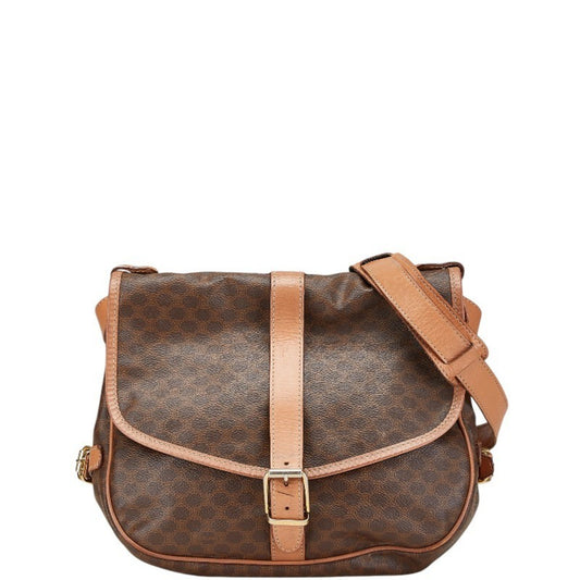 Céline Macadam, Brown, Canvas, shoulder