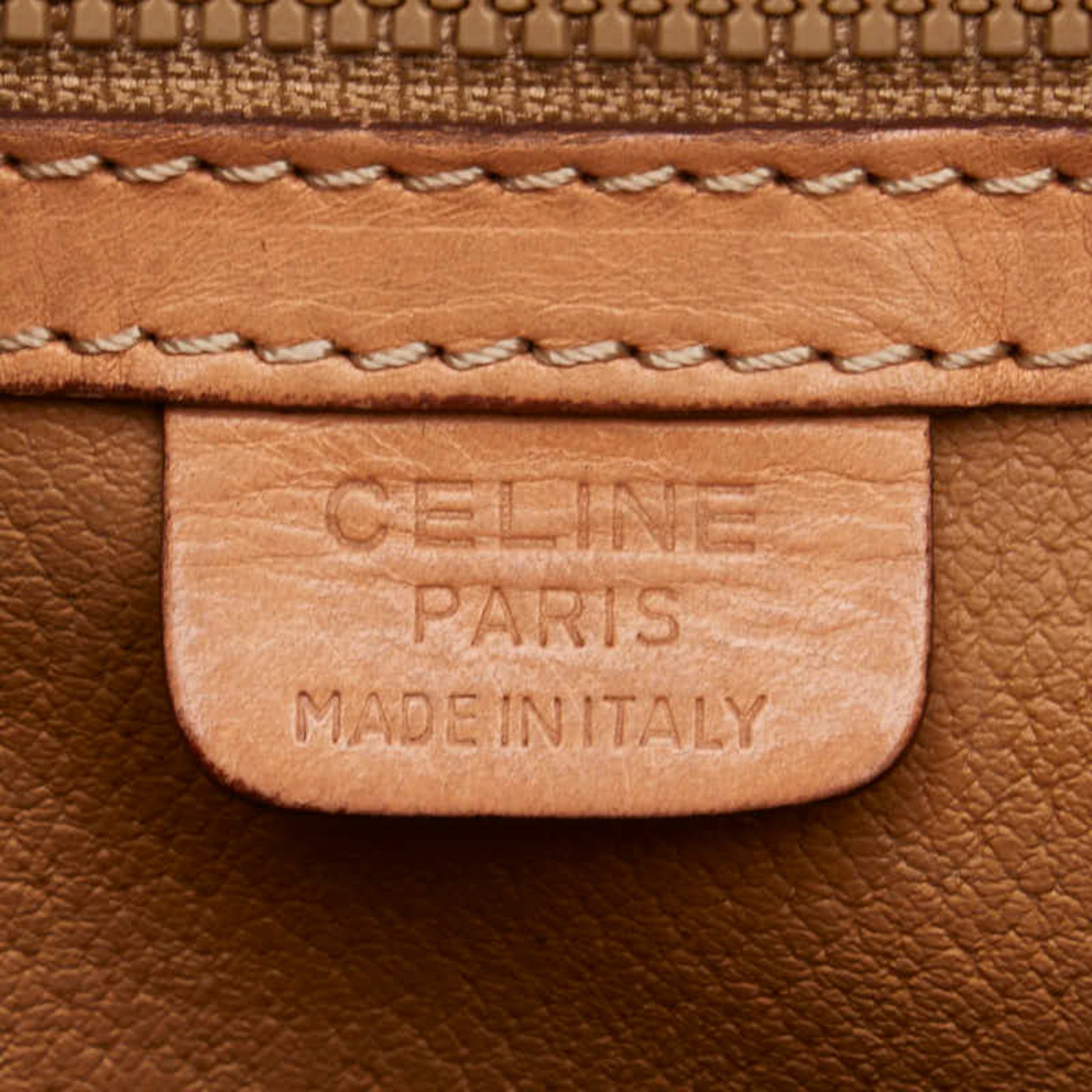 Céline Macadam, Brown, Canvas, shoulder