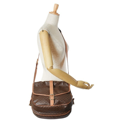 Céline Macadam, Brown, Canvas, shoulder