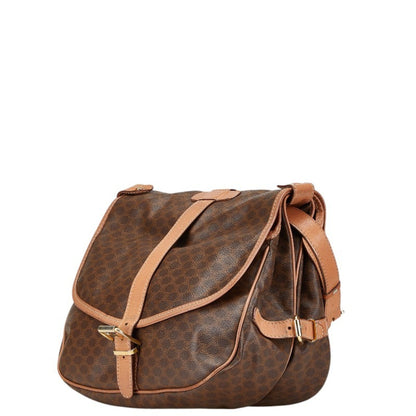 Céline Macadam, Brown, Canvas, shoulder