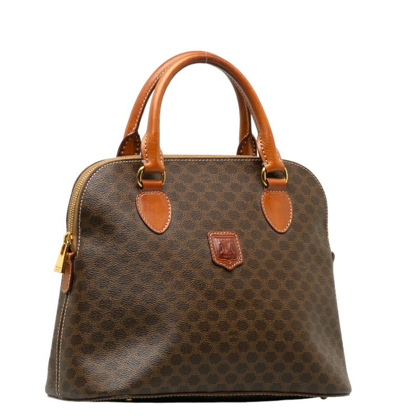 Céline Macadam, Brown, Canvas, handbag
