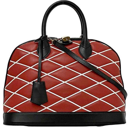 Louis Vuitton Alma, Red, Leather, handbag
