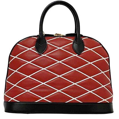Louis Vuitton Alma, Red, Leather, handbag