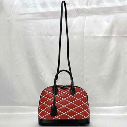 Louis Vuitton Alma, Red, Leather, handbag