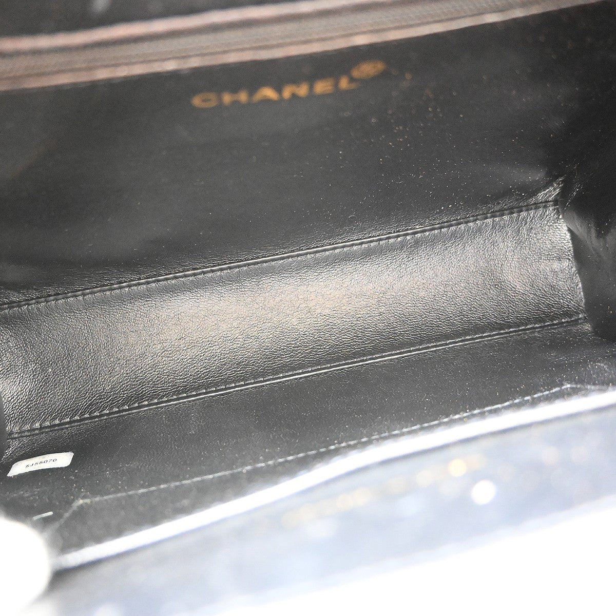 Chanel Vintage CC Lock Flap Quilted Leather, Black, Leather, Shoulder Bag