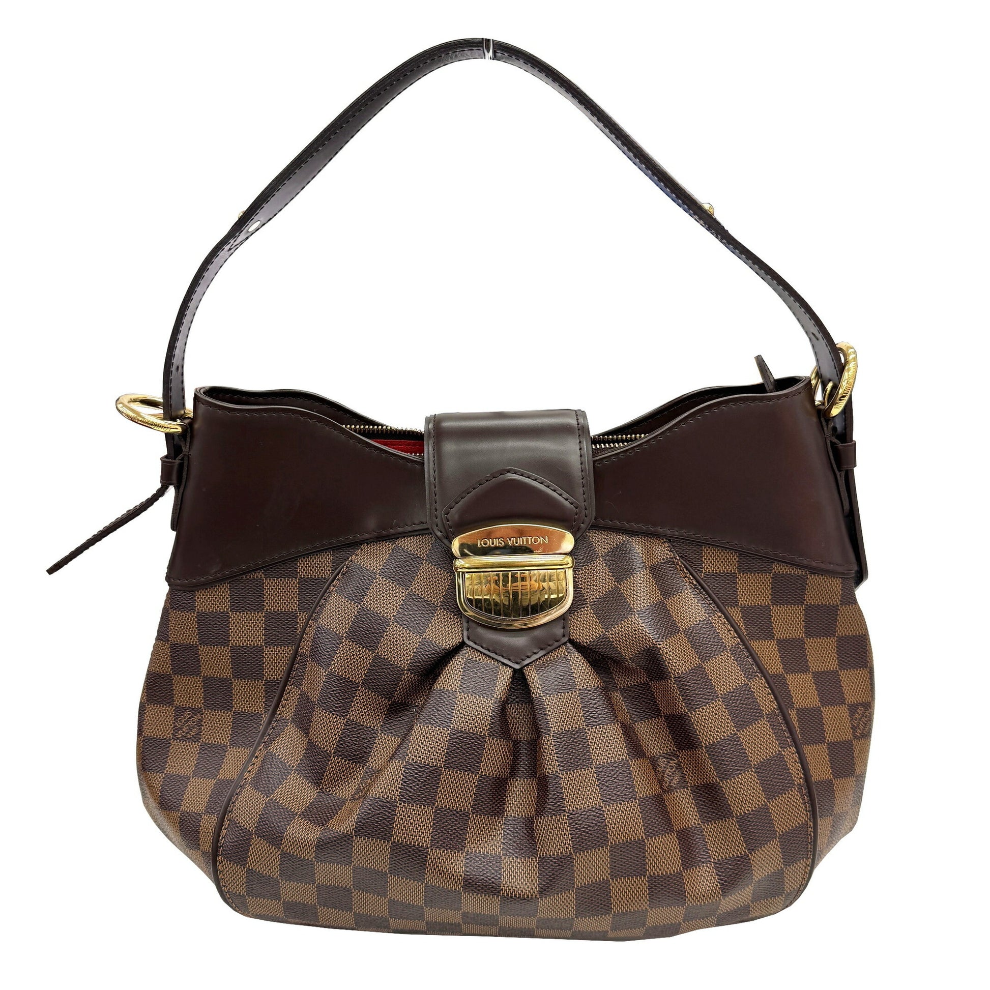 Louis Vuitton Sistina, Brown, Canvas, shoulder