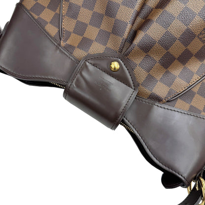 Louis Vuitton Sistina, Brown, Canvas, shoulder