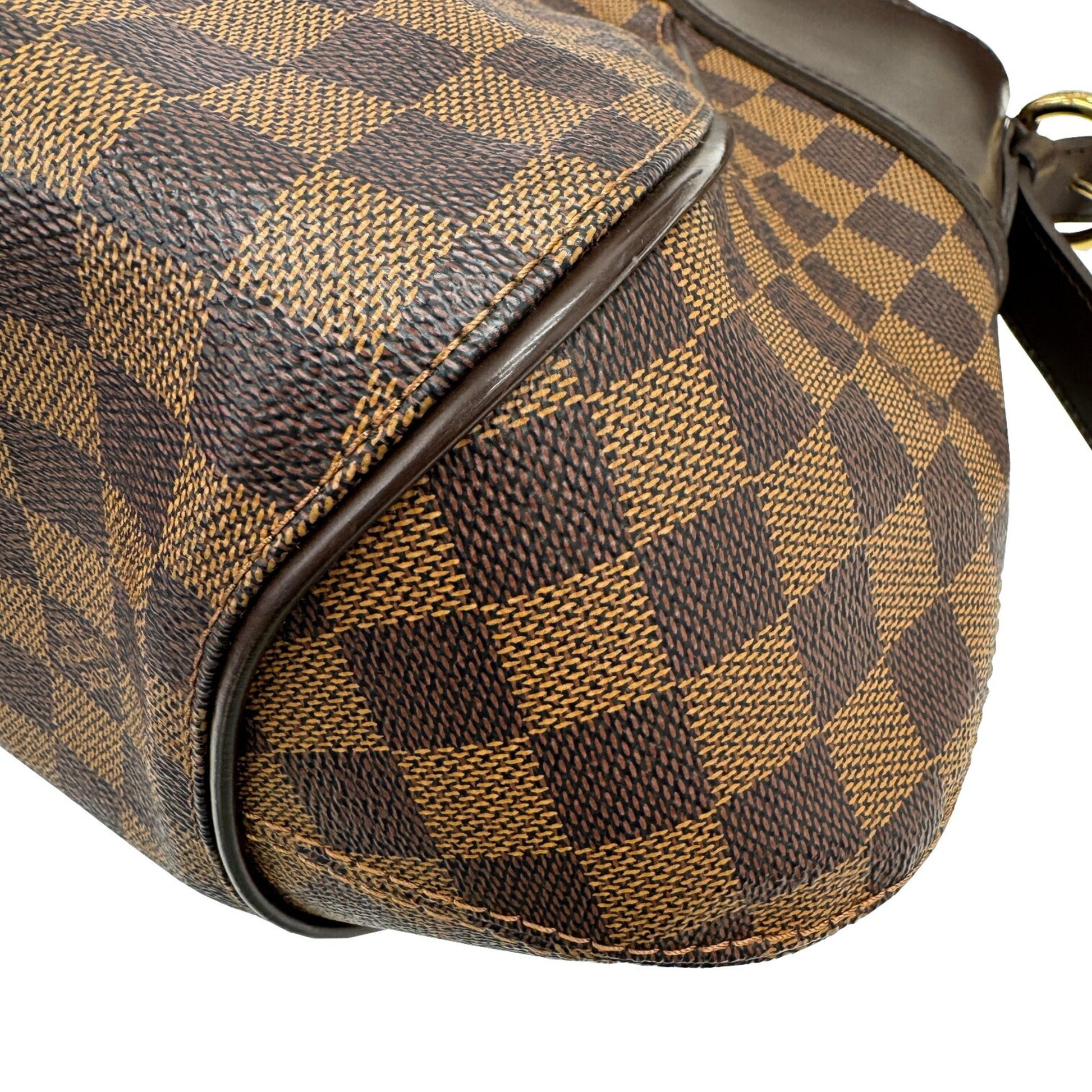 Louis Vuitton Sistina, Brown, Canvas, shoulder
