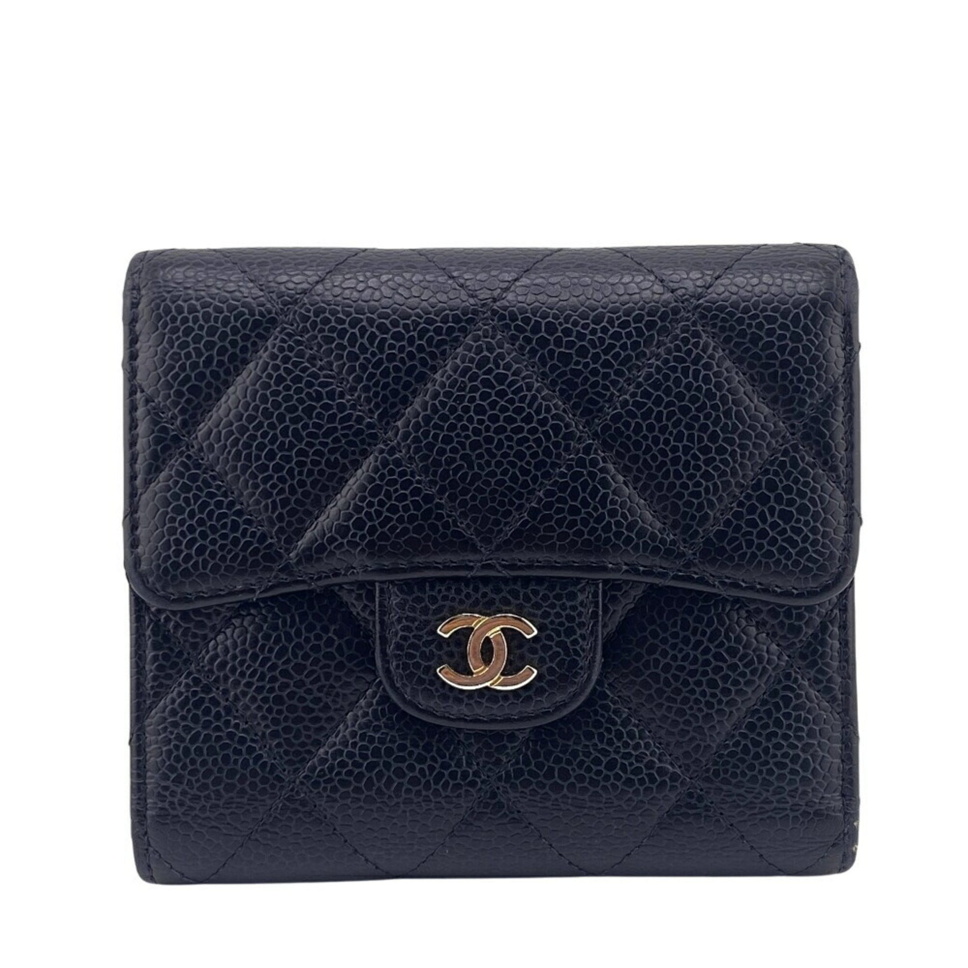 Chanel Porte carte, Navy, Leather, wallet