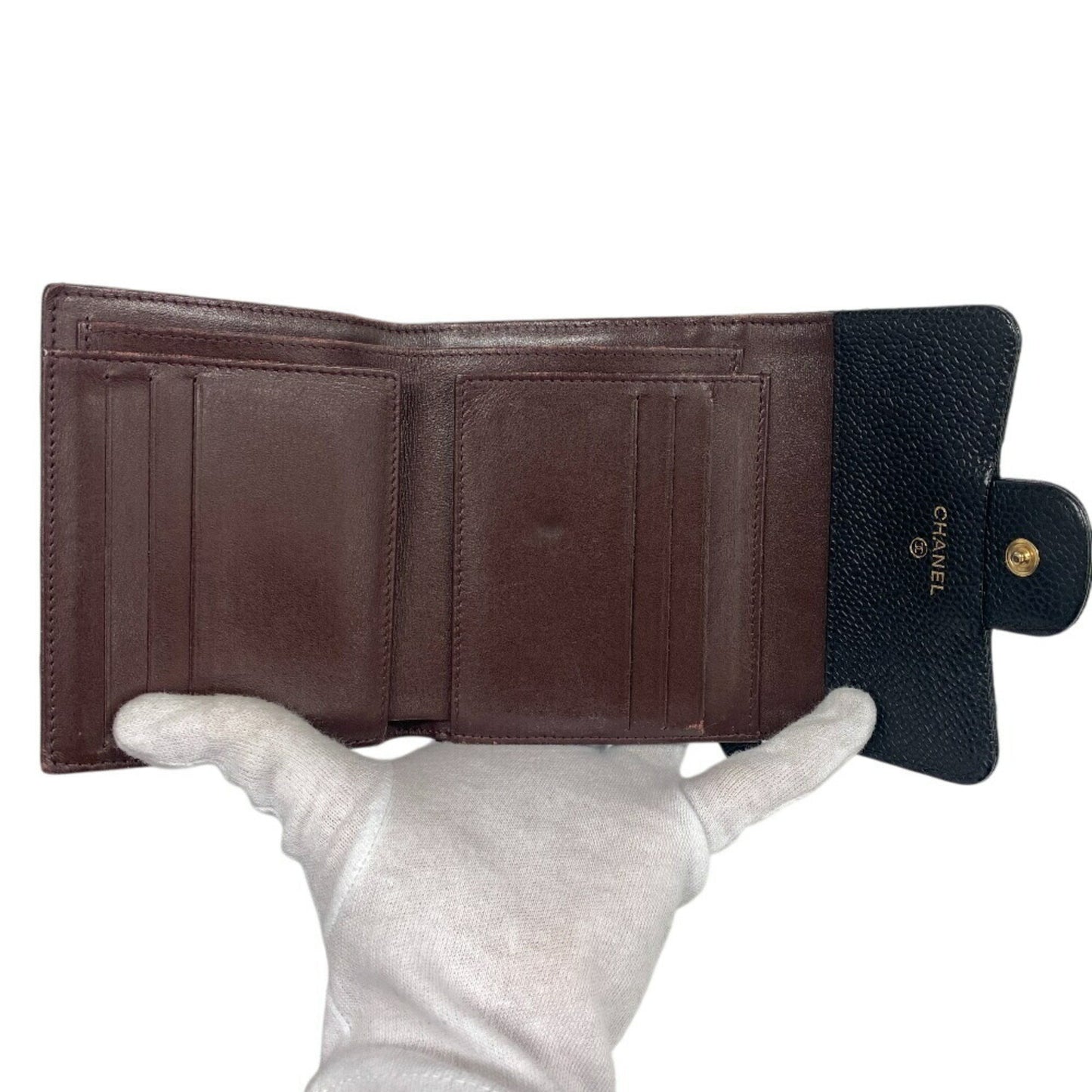 Chanel Porte carte, Navy, Leather, wallet