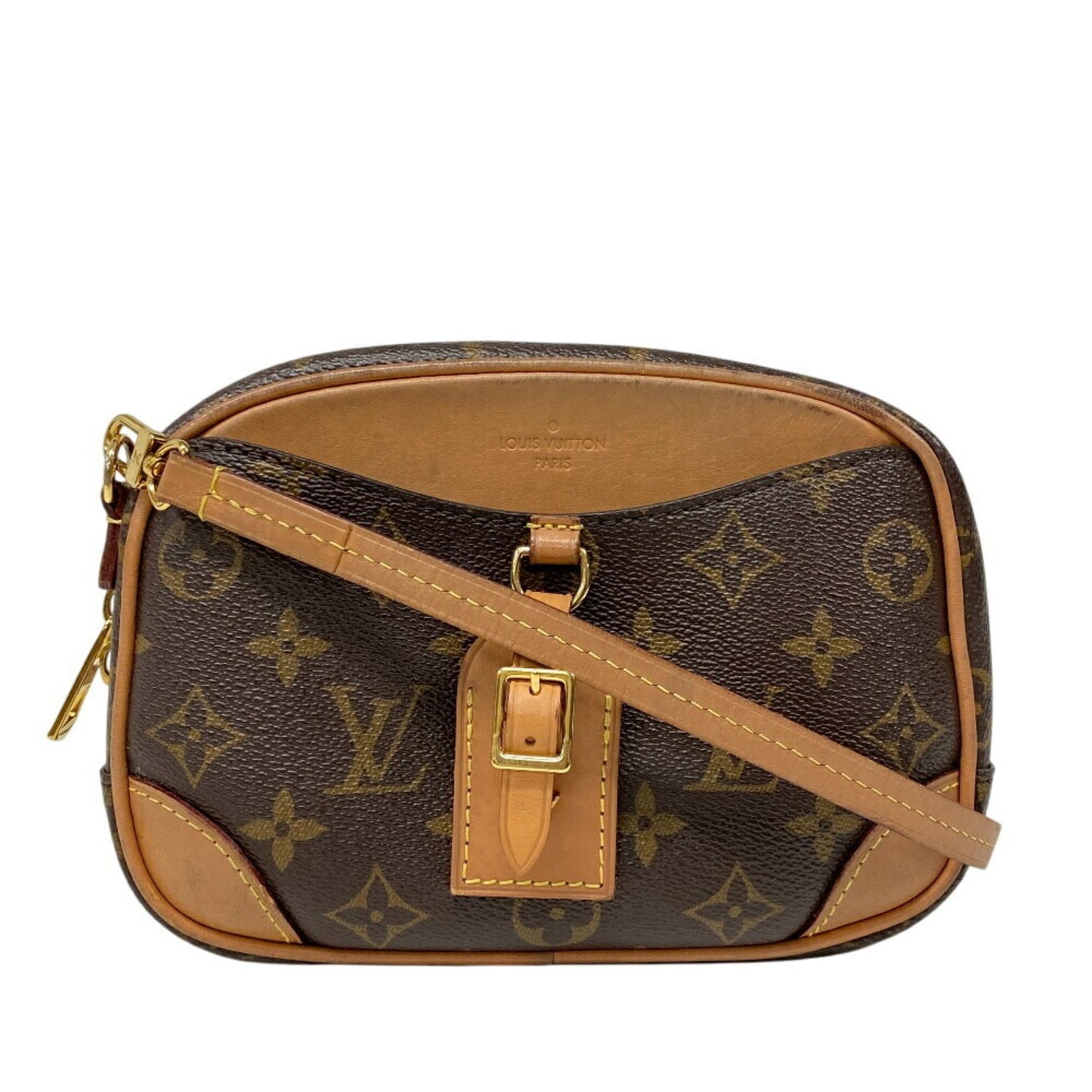 Louis Vuitton Deauville, Brown, Canvas, shoulder