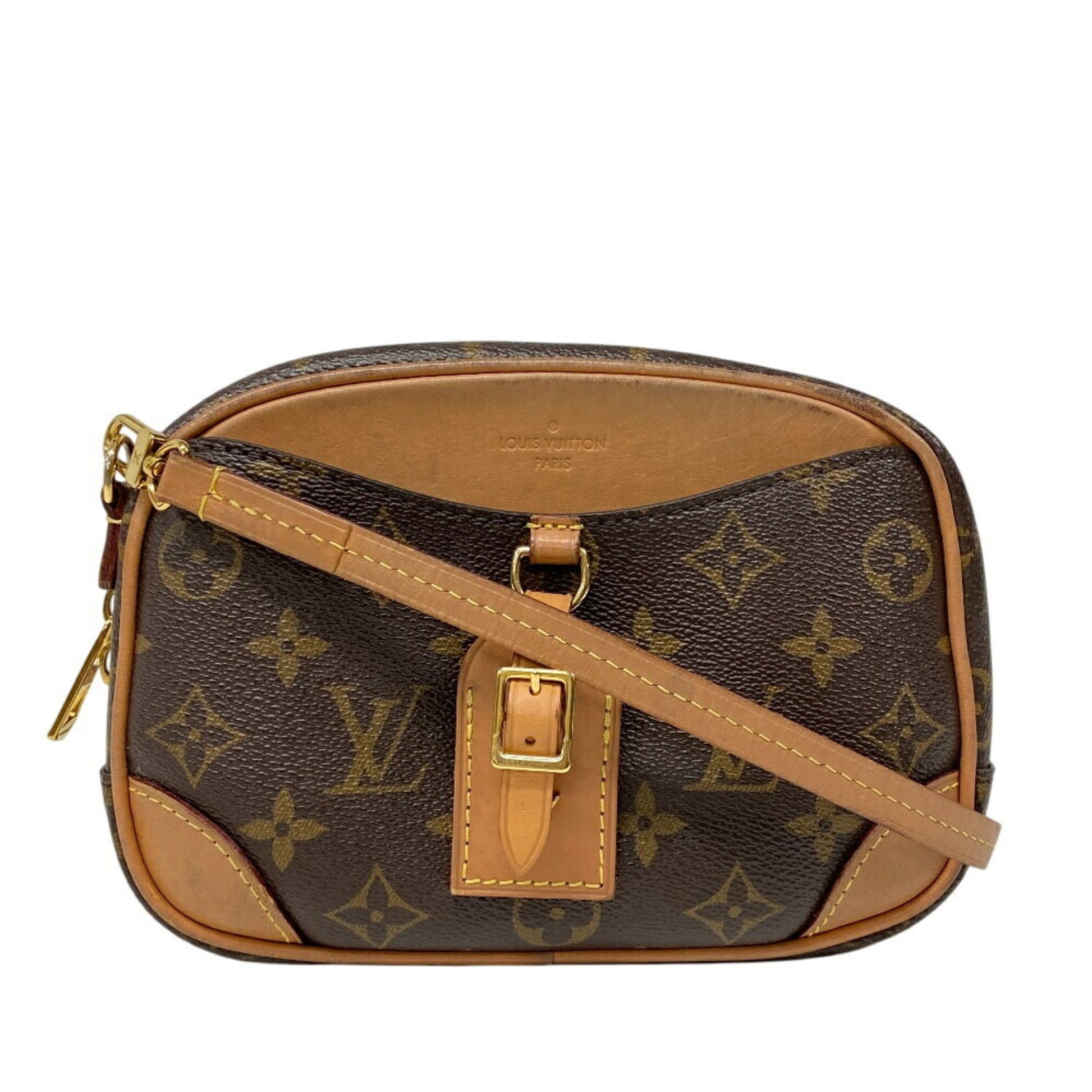 Louis Vuitton Deauville, Brown, Canvas, shoulder