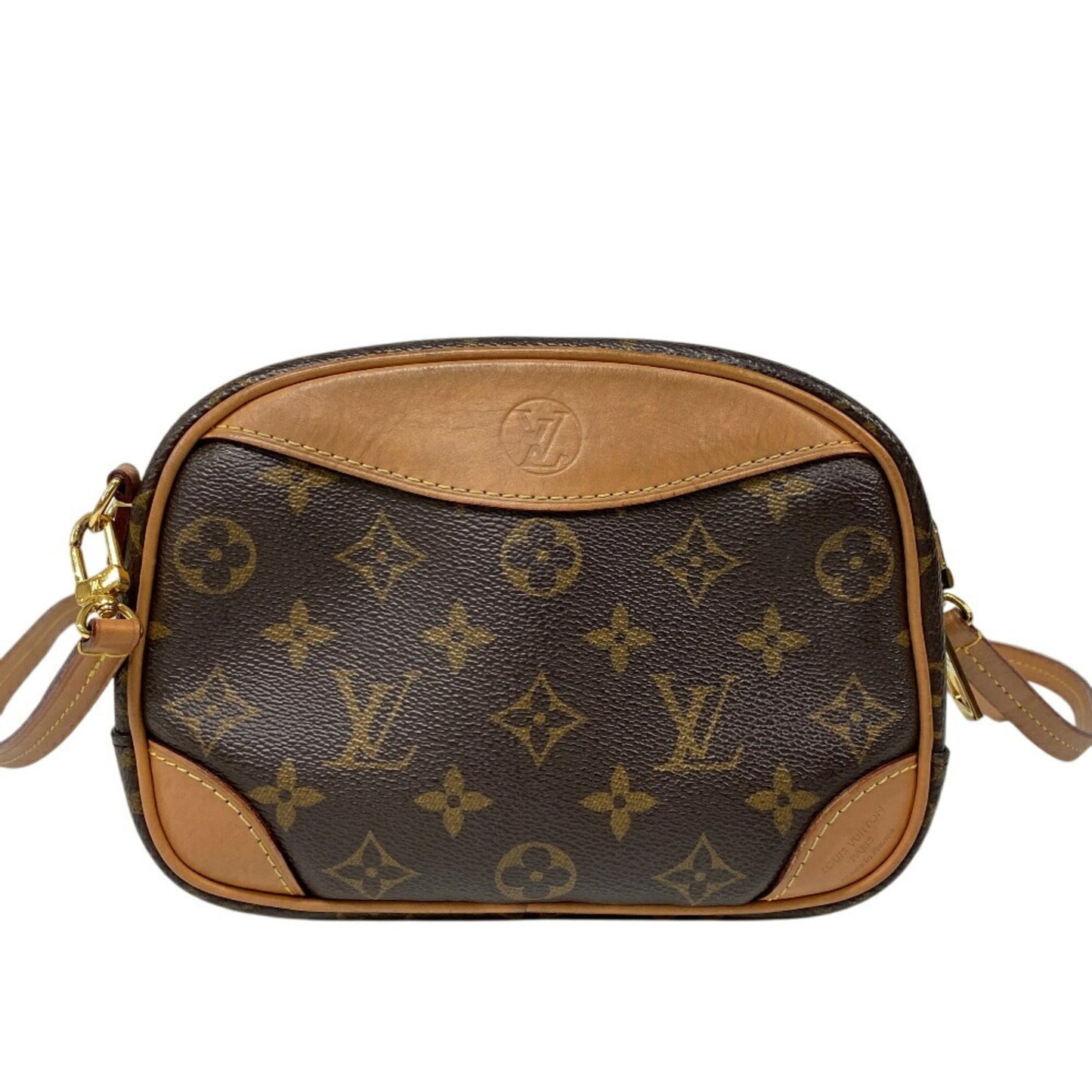 Louis Vuitton Deauville, Brown, Canvas, shoulder