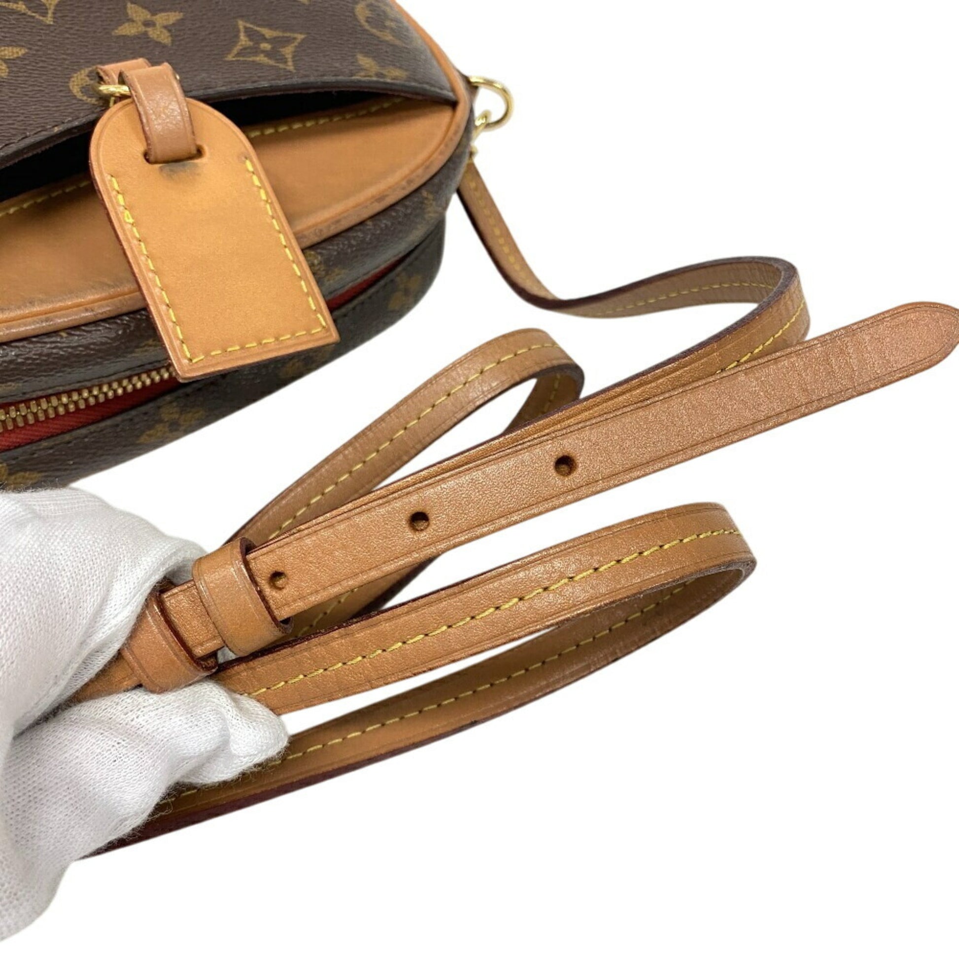 Louis Vuitton Deauville, Brown, Canvas, shoulder