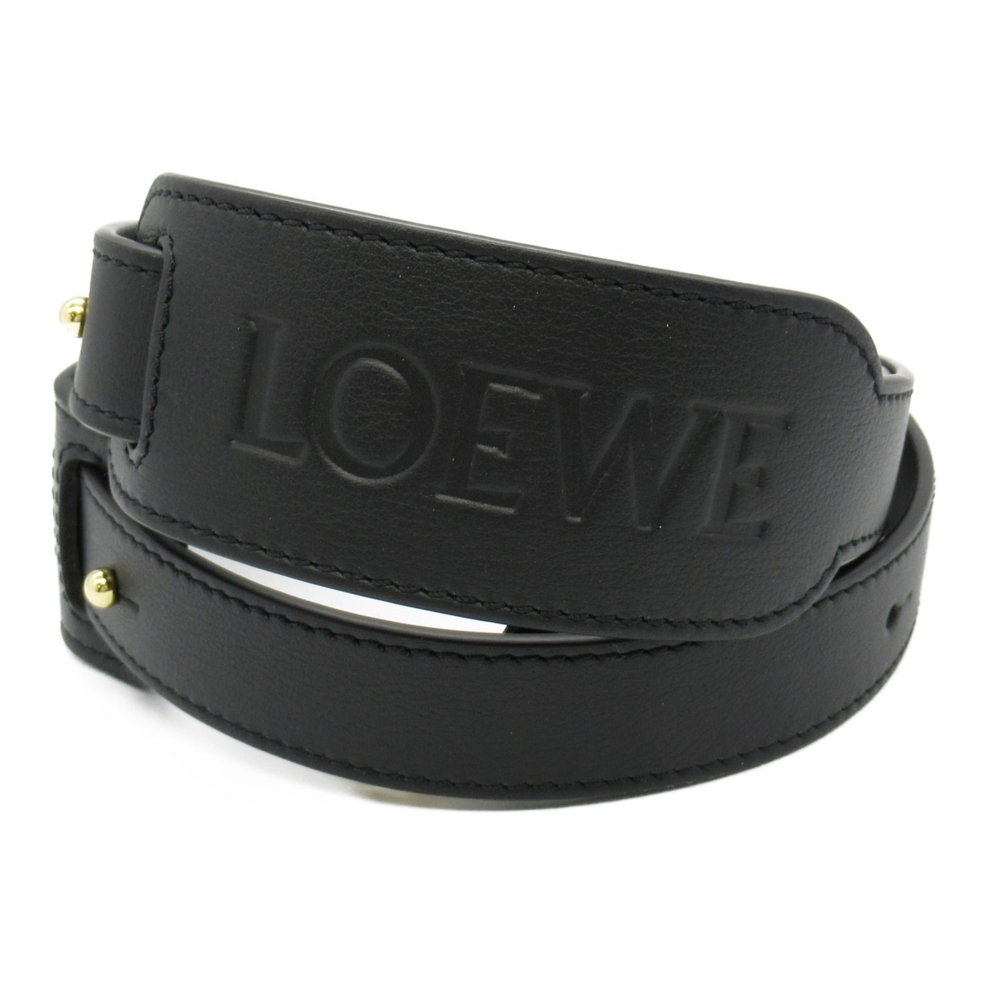 Loewe Logo, Black, Leather, bag