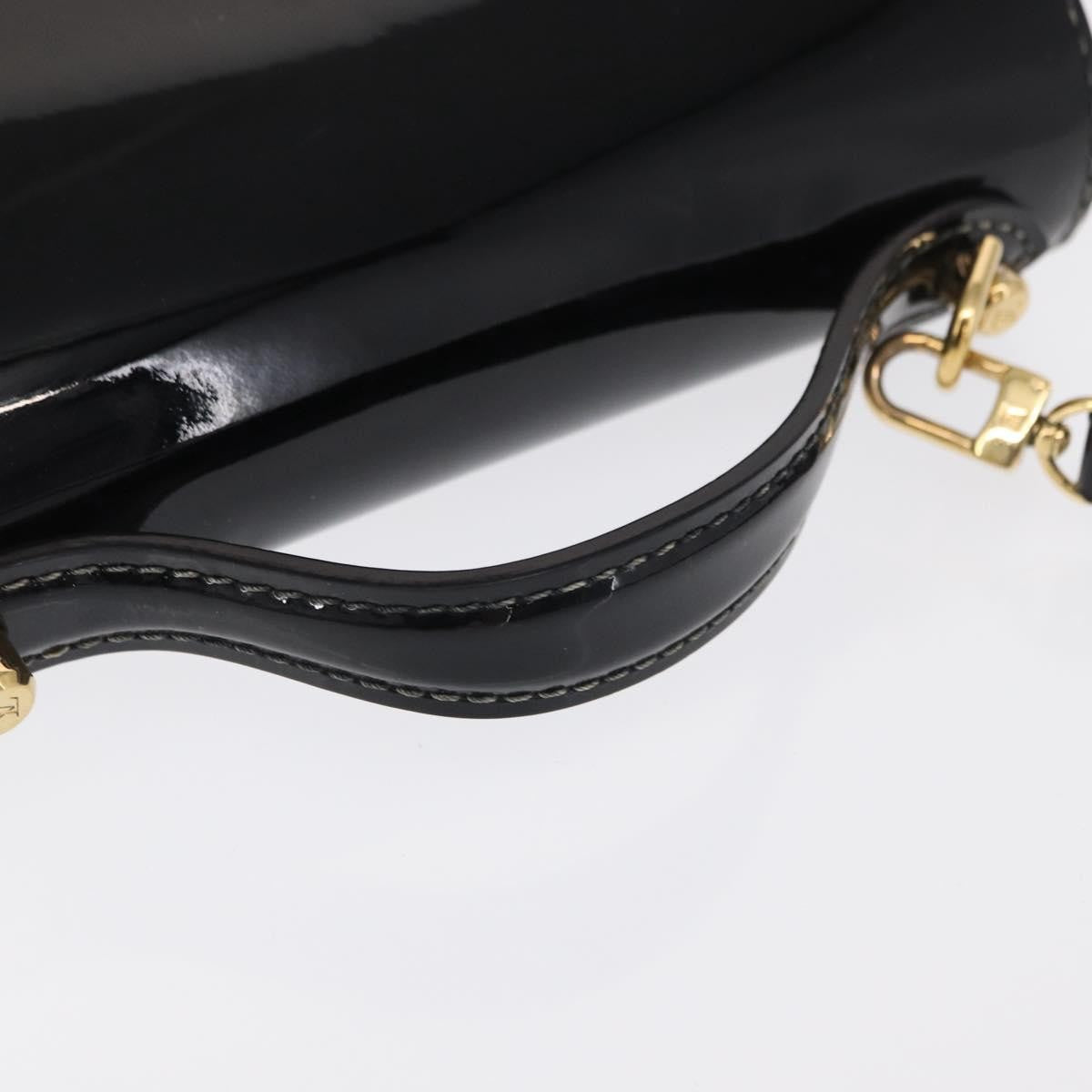 Louis Vuitton Monceau Vernis, Black, Patent Leather, Handbag