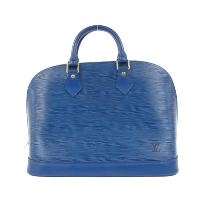 Louis Vuitton Alma, Blue, Leather, handbag