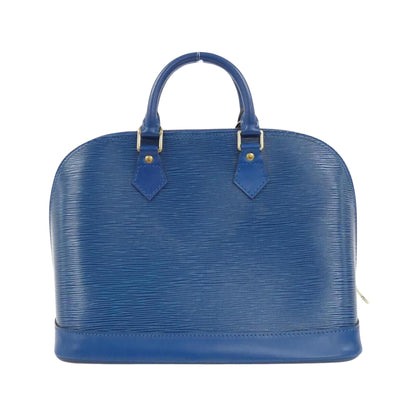 Louis Vuitton Alma, Blue, Leather, handbag