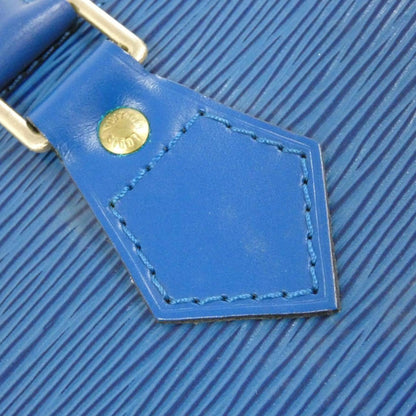 Louis Vuitton Alma, Blue, Leather, handbag