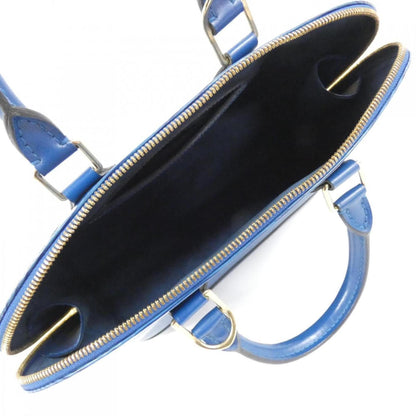 Louis Vuitton Alma, Blue, Leather, handbag
