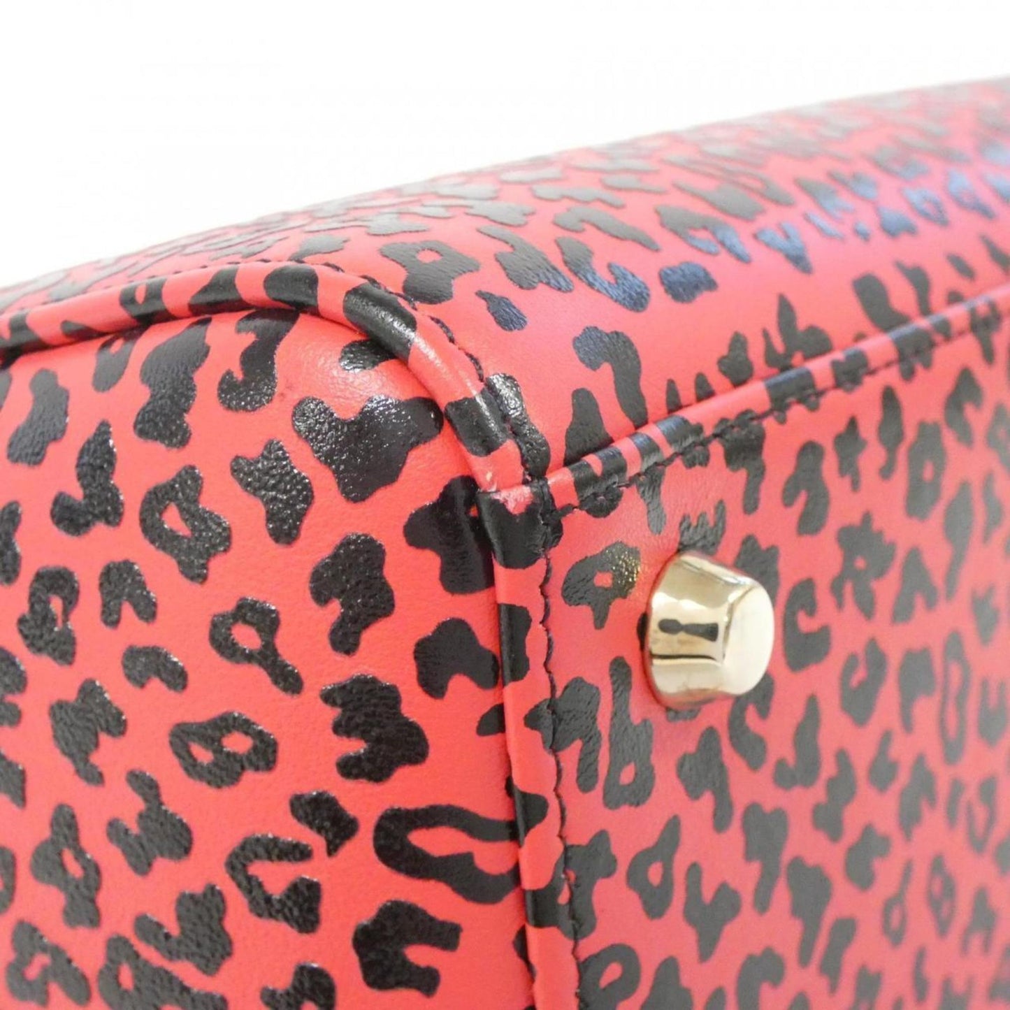 Dior Lady Dior, Red, Leather, handbag