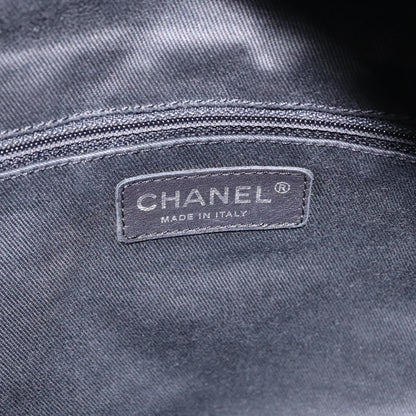 Chanel Vintage CC Quilted Nylon, Gray, Nylon, Tote Bag