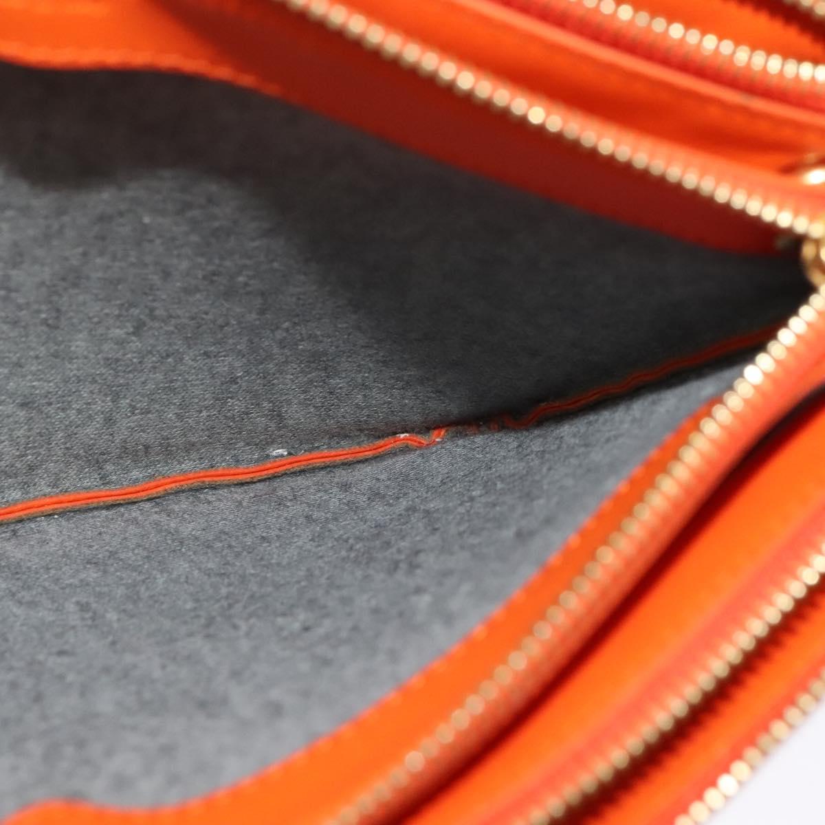 Céline Trio, Orange, Leather, shoulder