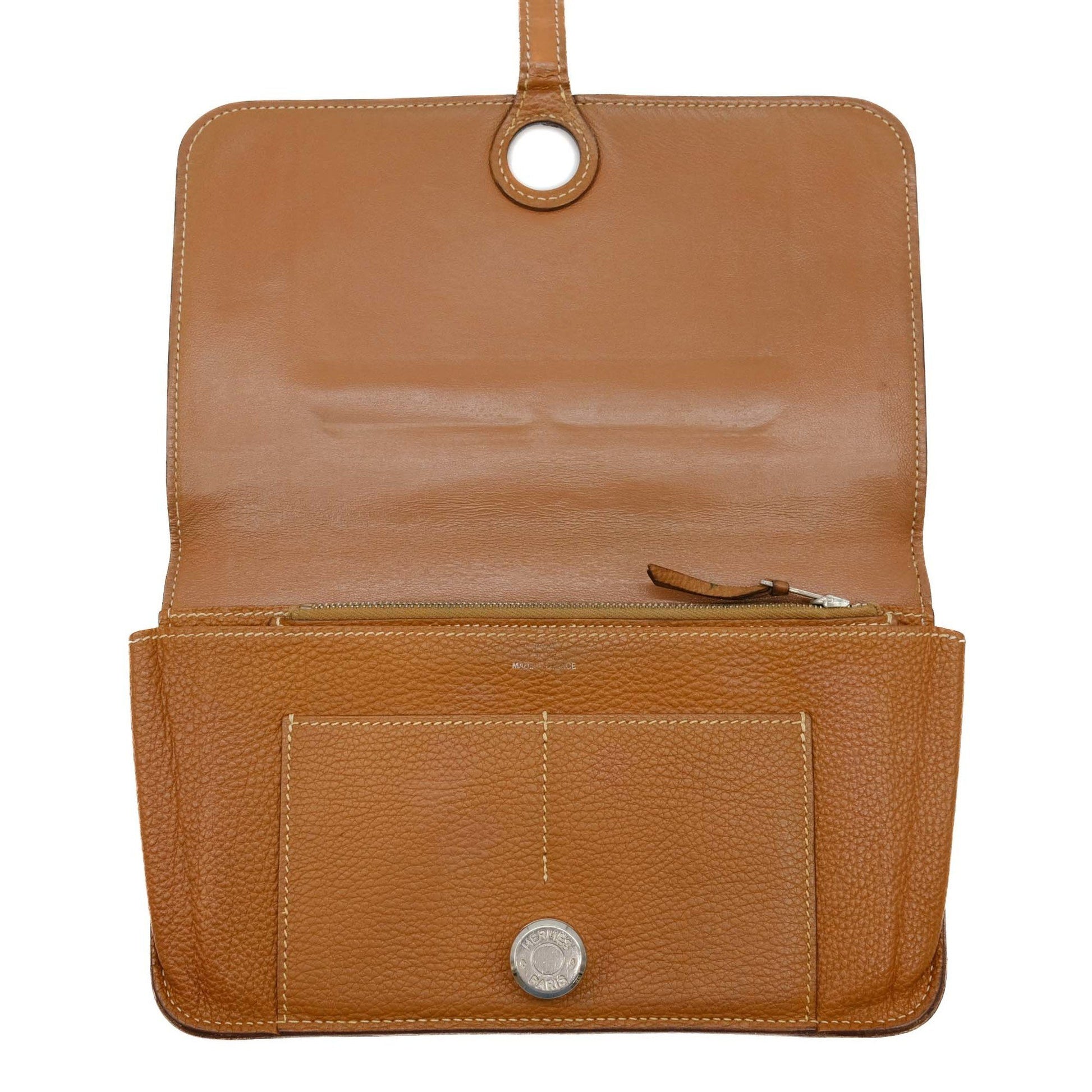Hermès Dogon, Brown, Leather, wallet