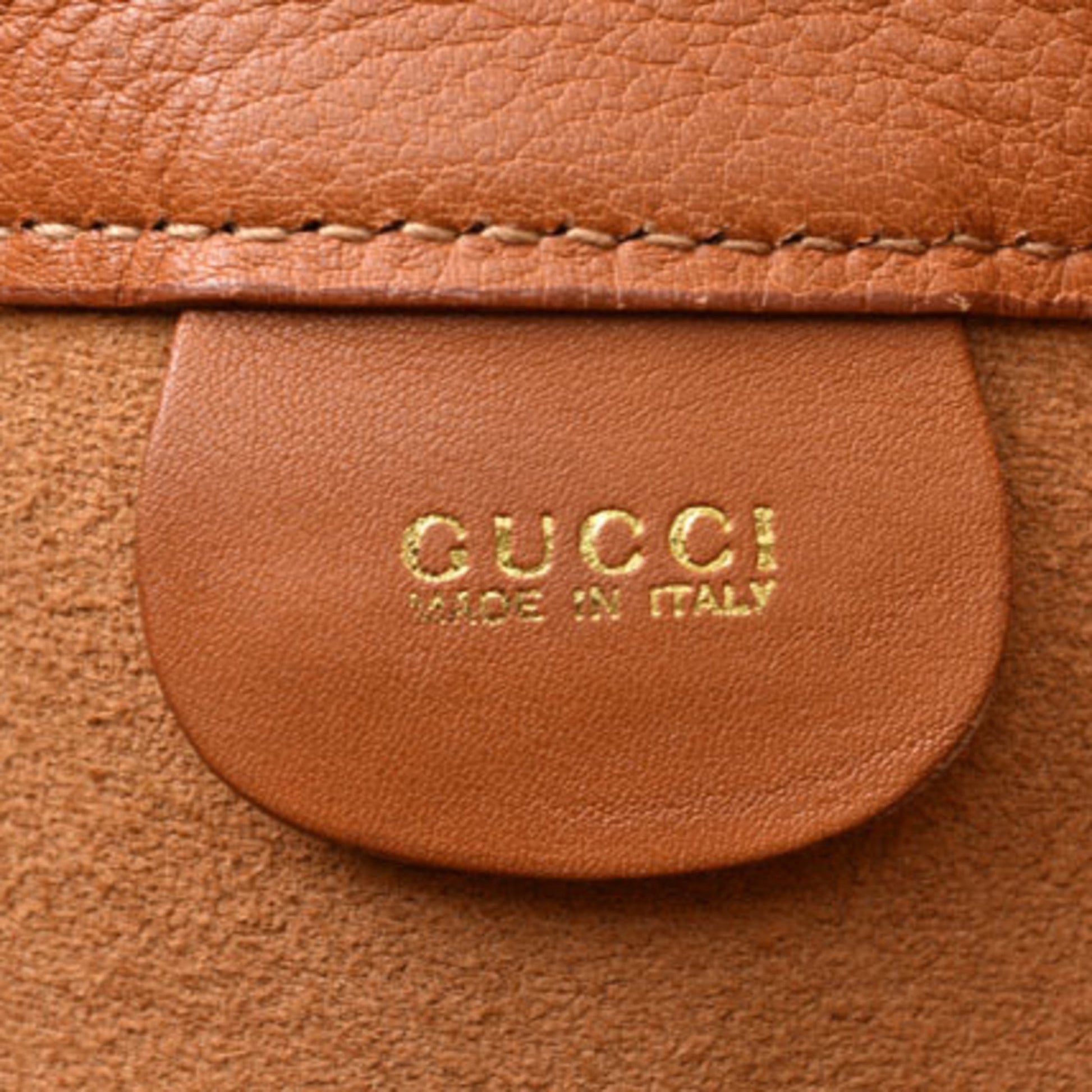 Gucci Bamboo, Brown, Leather, shoulder