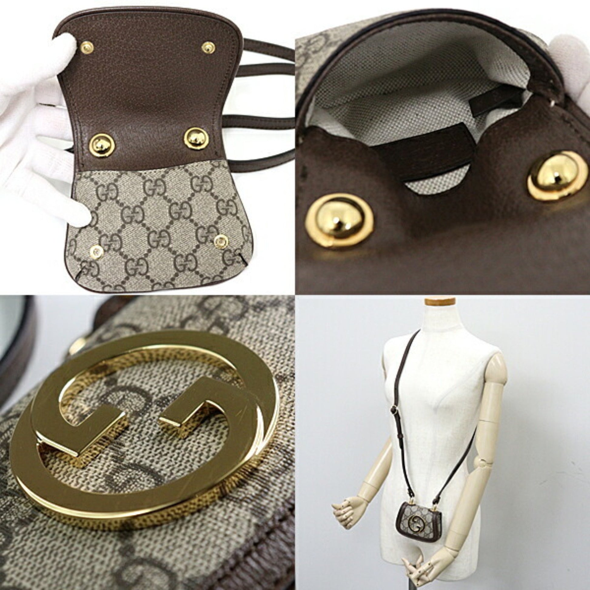 Gucci GG canvas, Beige, Canvas, shoulder