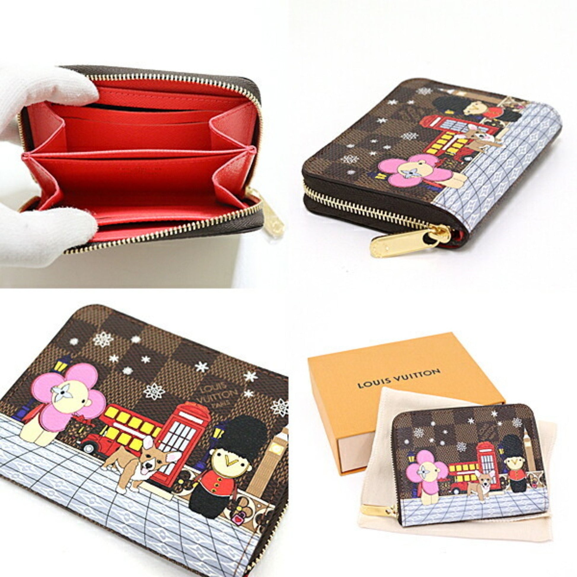 Louis Vuitton Vivienne, Brown, Canvas, wallet