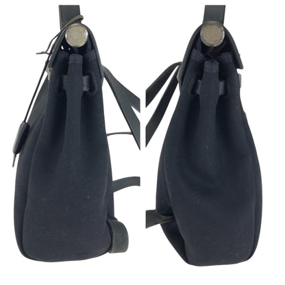 Hermès Herbag, Black, Canvas, backpack