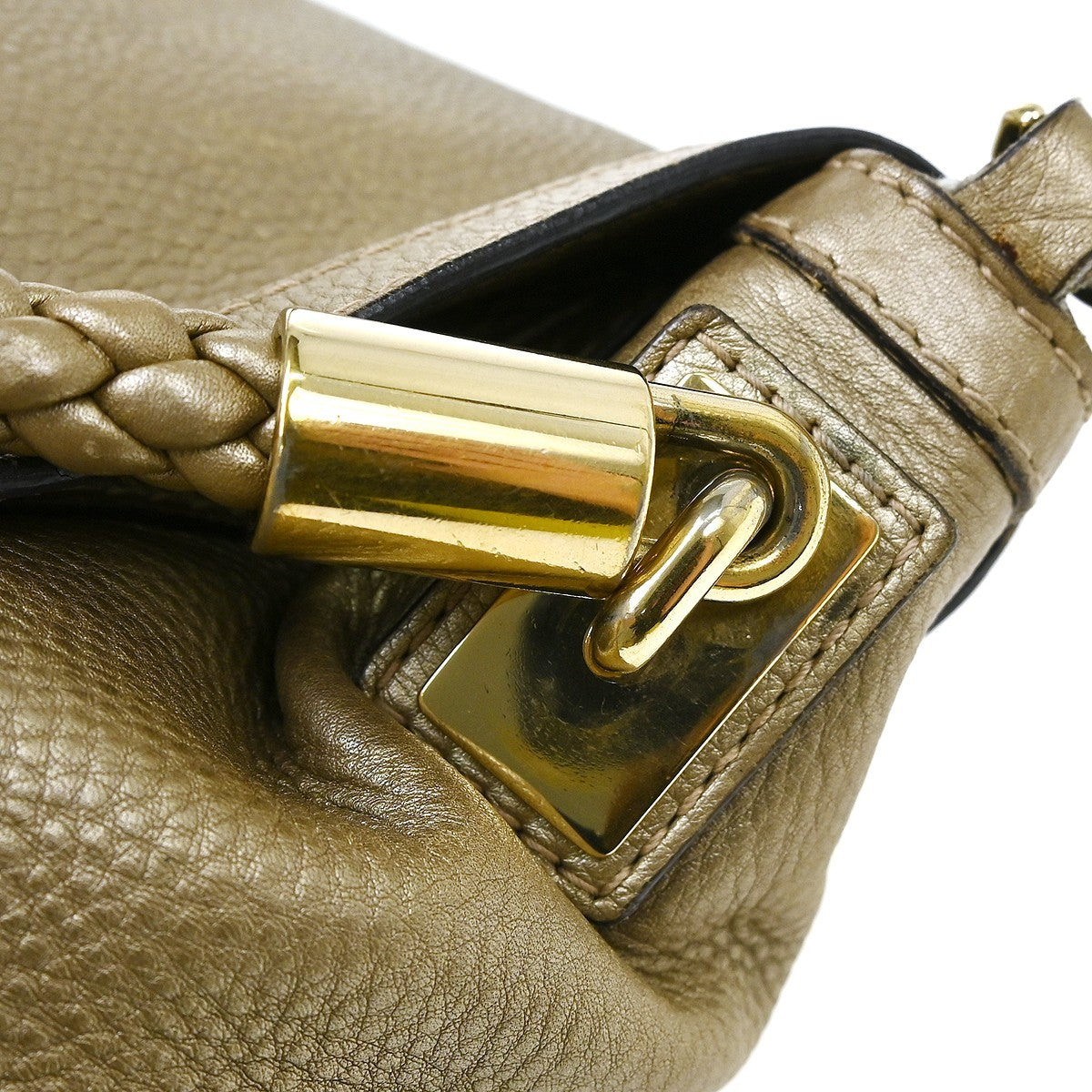Gucci Bella Flap Leather, Gold, Leather, Shoulder Bag